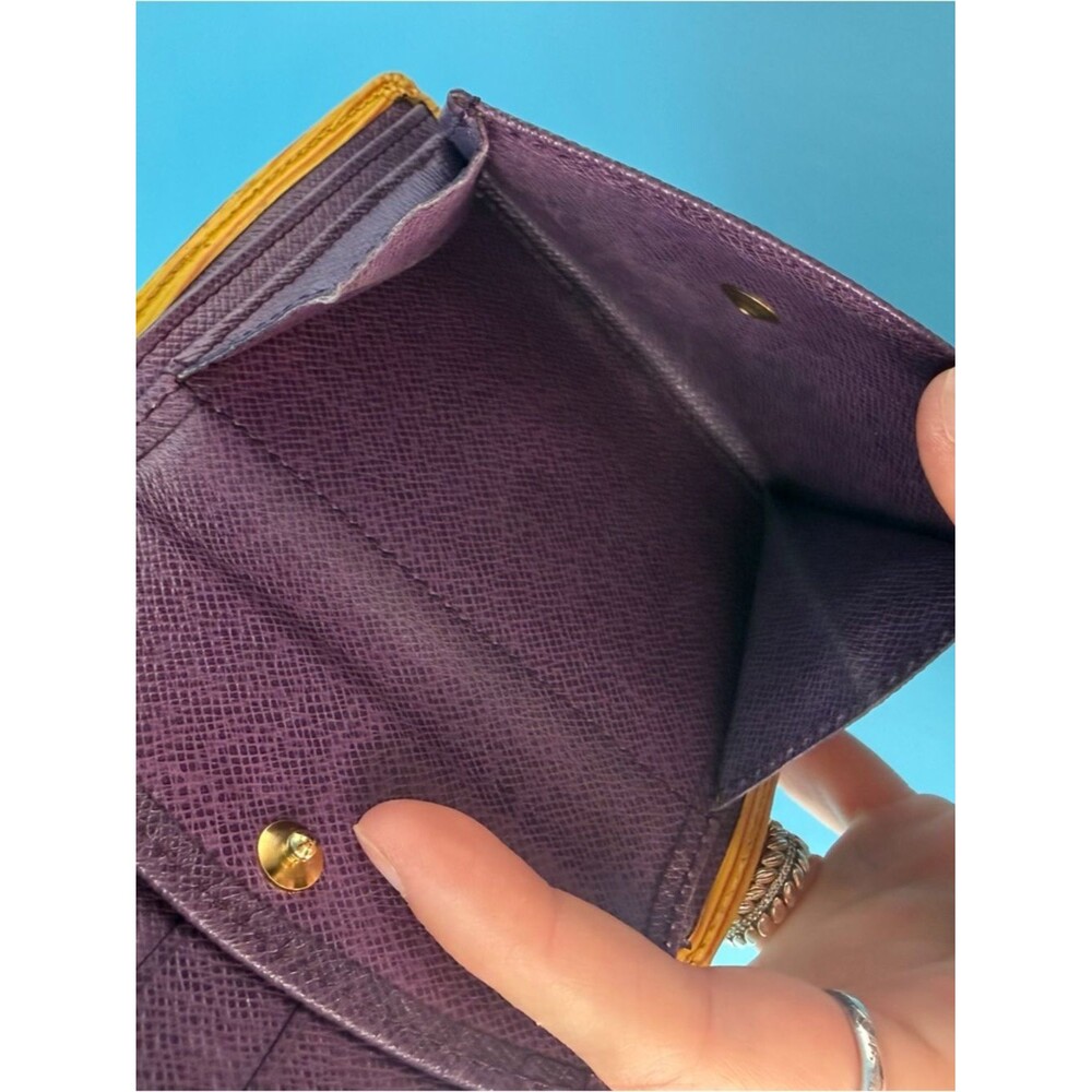 Louis Vuitton Epi Snap Wallet Yellow Purple Bifold - Picture 7 of 10